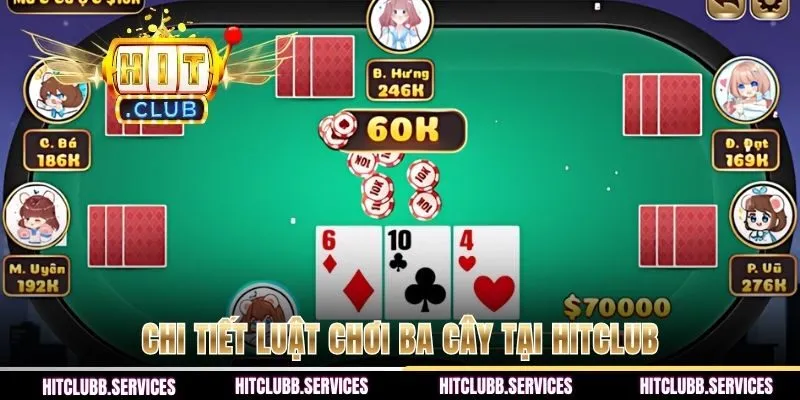 Chi tiết luật chơi ba cây tại HITCLUB